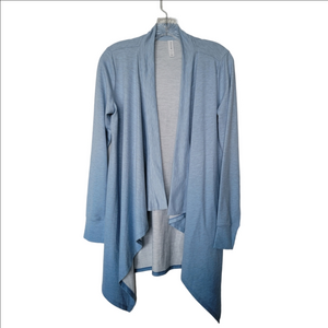 Blue Open Front Cardigan Sweater